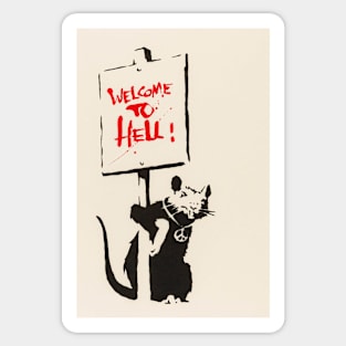 Banksy Welcome to Hell Art Sticker